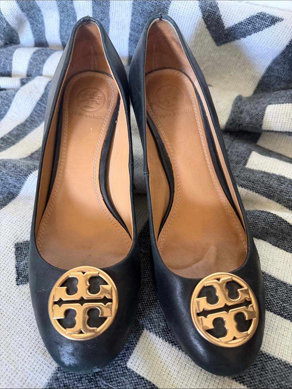 Tory Burch Black CHELSEA Leather wedge